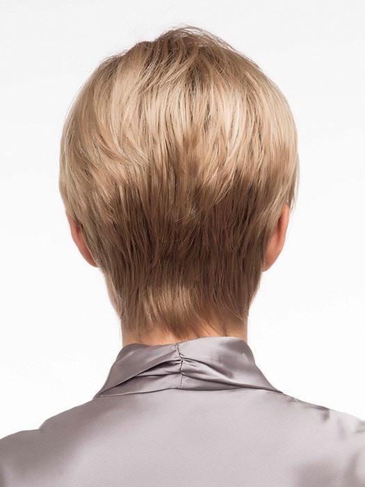 Cut to have a tapered nape and blended layers | Color: Sparkling-Champagne