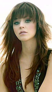 A modern edgy shag style is long and luscious with full choppy layers and bangs