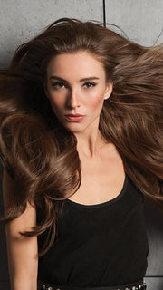20" INVISIBLE SYNTHETIC HAIR EXTENSION by Hairdo in R830 GINGER BROWN | Warm, Medium Brown