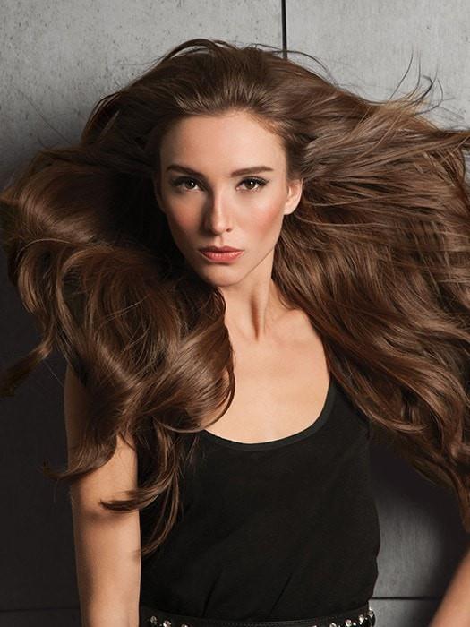 20" INVISIBLE SYNTHETIC HAIR EXTENSION by Hairdo in R830 GINGER BROWN | Warm, Medium Brown
