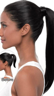 R4 - Darkest Brown | Before & After Simply Straight Pony by hairdo