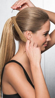 Secure the wrapped section of hair with the bobby pin provided