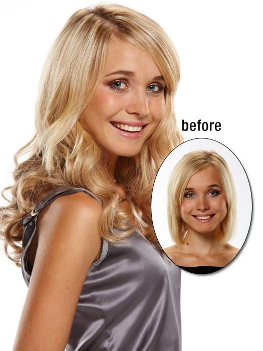 EASIVOLUME can be applied in seconds and will attach safely and securely without causing damage to your own hair