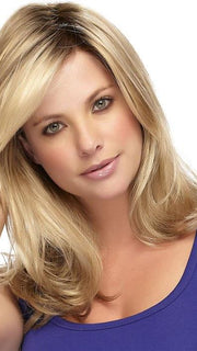 GISELE by Jon Renau in 12FS8 SHADED PRALINE | Light Gold Brown, Light Natural Gold Blonde & Pale Natural Gold-Blonde Blend, Shaded with Medium Brown