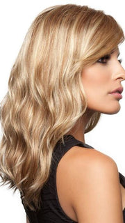 HEIDI by Jon Renau in 14/26S10 SHADED PRALINES N' CREAM | Light Gold Blonde & Medium Red-Gold Blonde Blend, Shaded with Light Brown
