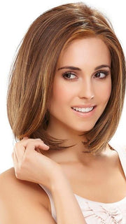 HAUTE by Jon Renau in 6F27 CARAMEL RIBBON | Natural Gold Brown with Medium Red-Gold Blonde Highlights & Tips
