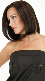 HAUTE by Jon Renau in 1BRH30 DARK CHOCOLATE CHERRY GANACHE | Soft Black with 33% Medium Natural Red Highlights