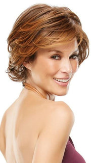 NAOMI by Jon Renau in 6F27 CARAMEL RIBBON | Natural Gold Brown with Medium Red-Gold Blonde Highlights & Tips