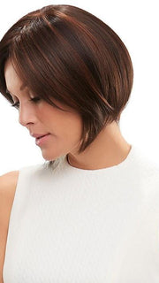 VICTORIA by Jon Renau in FS4/33/30A MIDNIGHT COCOA | Dark Brown, Medium Red, Medium Natural Red Blonde/Brown Blend with Medium Natural Red Blonde/Brown Blend Bold Highlights