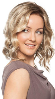 JULIANNE WIG by Jon Renau in 12FS8 SHADED PRALINE | Light Gold Brown, Light Natural Gold Blonde & Pale Natural Gold-Blonde Blend, Shaded with Medium Brown