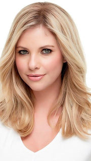 Adds length and thickness | Color 12FS8 Light Golden Brown, Light Natural Golden Blonde & Pale Natural Golden Blonde Blend w/ Dark Brown Roots