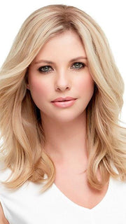 Chic & Sassy | Color 12FS8 Light Golden Brown, Light Natural Golden Blonde & Pale Natural Golden Blonde Blend w/ Dark Brown Roots