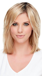 ESSENTIALLY YOU by Jon Renau in 12FS8 SHADED PRALINE | Light Gold Brown, Light Natural Gold Blonde & Pale Natural Gold-Blonde Blend, Shaded with Medium Brown