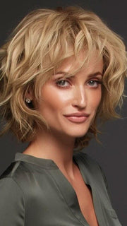 SOPHIA by Jon Renau in 12FS8 SHADED PRALINE | Medium Natural Gold Blonde, Light Gold Blonde, Pale Natural Blonde Blend, Shaded with Dark Brown