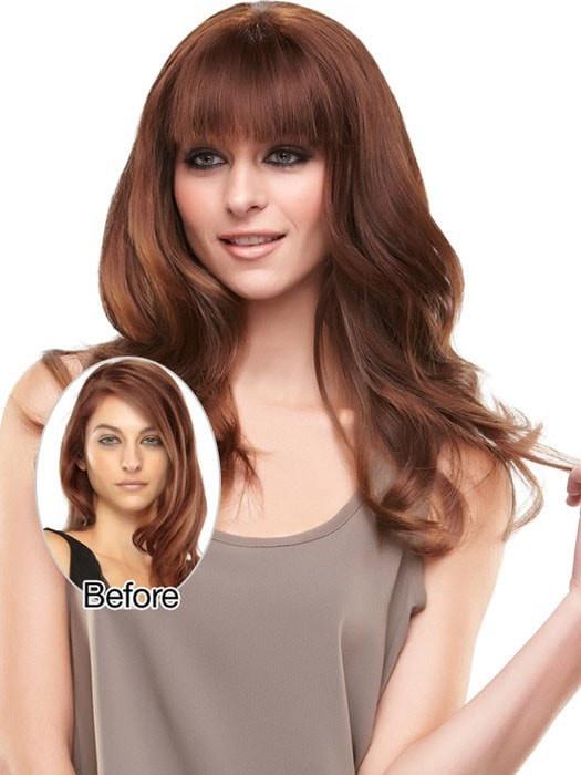 EASIFRINGE by easihair in 8/30 COCOA TWIST | Medium Natural Gold Brown & Natural Red-Gold Blend