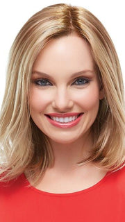 KARLIE by Jon Renau in 14/26S10 SHADED PRALINES N' CREAM | Light Gold Blonde & Medium Red-Gold Blonde Blend, Shaded with Light Brown