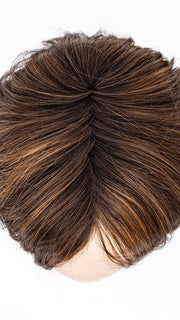 CHOCOLATE ROOTED 830.6.27 | Medium Brown Blended with Light Auburn, Dark Brown and Dark Strawberry Blonde with Dark Shaded Roots