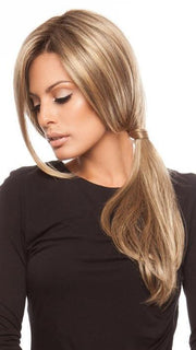 Styled in a low pony 