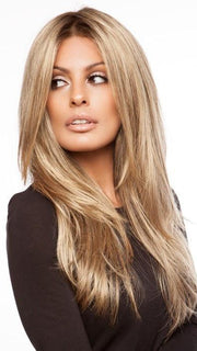 ZARA LARGE by Jon Renau in 24BT18S8 SHADED ÉCLAIR | Medium Red-Gold Blonde and Pale Natural Gold Blonde Blend, Shaded with Medium Brown
