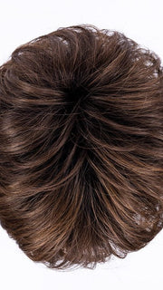 CHOCOLATE ROOTED 830.27.6 | Medium and Dark Brown with Light Auburn and Dark Strawberry Blonde Blend with Shaded Roots