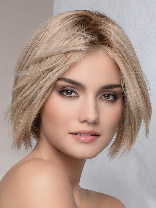 WISH by ELLEN WILLE in SANDY-BLONDE-ROOTED | Medium Honey Blonde, Light Ash Blonde, and Lightest Reddish Brown blend with Dark Roots PPC MAIN IMAGE