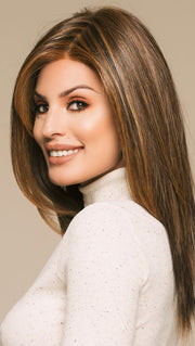 SHOW STOPPER by RAQUEL WELCH in RL8/29 HAZELNUT | Warm Medium Brown Evenly Blended with Ginger Blonde