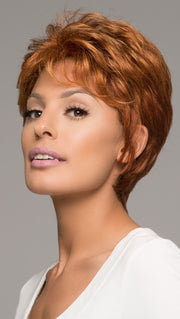 WHISPER by RAQUEL WELCH in R28S GLAZED FIRE | Fiery Red with Bright Red Highlight on Top