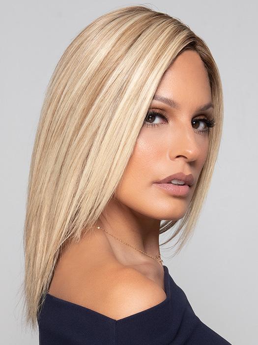 CARRIE LITE by Jon Renau in FS17/101S18 PALM SPRINGS BLONDE | Light Ash Blonde with Pure White Natural Bold Highlights, Shaded with Dark Natural Ash Blonde