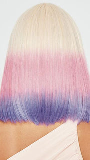 BLONDE-BLOOMING | Platinum Blonde transitions to Dip Dyed Tulip Pink and Lilac Purple Ends