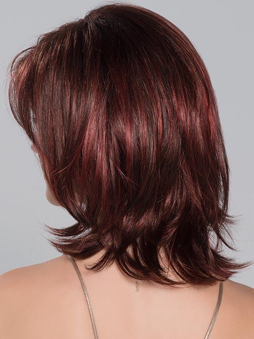 CASINO MORE by ELLEN WILLE in FLAME ROOTED | Dark Burgundy Red, Bright Cherry Red, and Dark Auburn blend