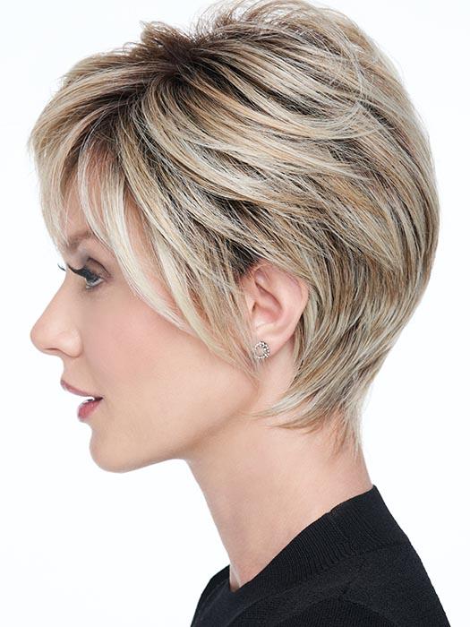 The slightly asymmetrical razor cut fringe adds an air of sophistication while the Sheer Indulgence lace front monofilament part affords added styling options