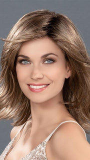 SPLENDID by ELLEN WILLE in LIGHT BERNSTEIN ROOTED | Light Auburn, Light Honey Blonde, and Light Reddish Brown Blend and Dark Roots PPC MAIN IMAGE FB MAIN IMAGE