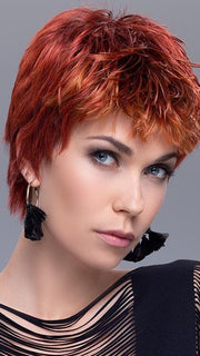The layers throughout are slightly razor cut and choppy, which you can wear smoothed down, or spiked for a more edgy look