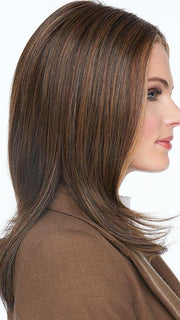 The temple-to-temple lace front with a center monofilament part makes this style up-to-date and on trend