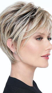 A contemporary short style, includes a sculpted back for a stunning profile and shorter waved layers in the crown for fullness and texture