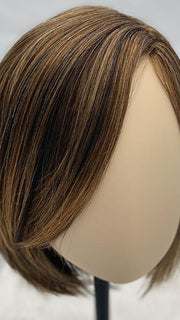 CAP CONSTRUCTION | Lace Front | Monofilament Part | HAZELNUT MIX | Medium Brown base with  Medium Reddish Brown and Copper Red highlights