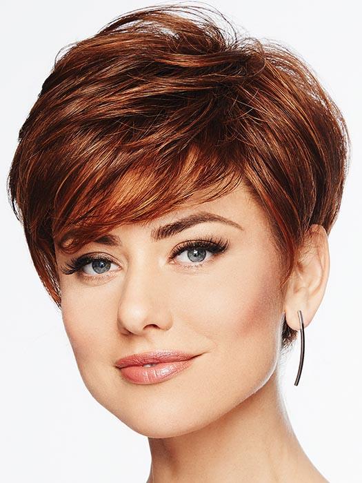 PIXIE PERFECT by HAIRDO in R3025S+ Glazed Cinnamon | Medium Reddish Brown with Ginger Blonde highlights