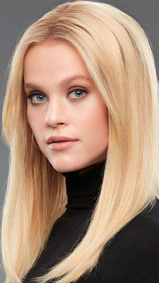 EASIPART HUMAN HAIR 18" by easihair in FS24/102S12 LAGUNA BLONDE | Light Natural Gold Blonde with Pale Natural Gold Blonde Bold Highlights, Shaded with Light Gold Brown