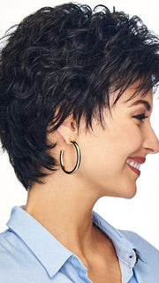  Features include an inside "hidden" weft for a natural hairline, open ear tabs, and an open extended nape