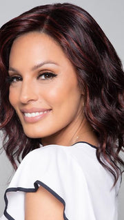 JULIANNE LITE by Jon Renau in FS2V/31V CHOCOLATE CHERRY | Black/Brown Violet, Medium Red/Violet Blend with Red/Violet Bold Highlights