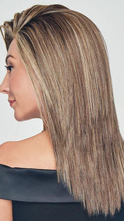 This heat-friendly synthetic wig comes straight and piece-y but can be curled if desired