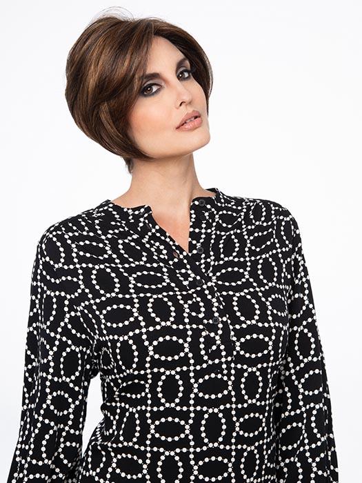 TINSLEY by Envy in CHOCOLATE CARAMEL | Medium Brown with Soft Red and Blonde highlights  FB MAIN IMAGE