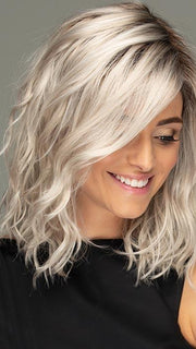 AVALON by ESTETICA in SILVERSUN/RT8 | Iced Blonde Dusted with Soft Sand and Golden Brown Roots