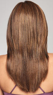 RL8/29SS SHADED HAZELNUT | Warm Medium Brown Evenly Blended with Ginger Blonde and Dark Roots