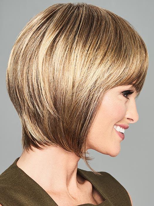 Sides are punctuated by a tapered fringe that is guaranteed to bring attention to the eyes