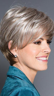 ROSE by JON RENAU in 101F48T | Soft White Front, Light Brown with 75% Grey Blend with Soft White Tips