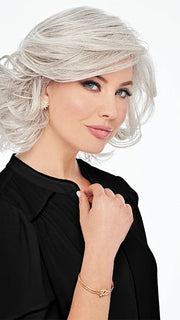 BOMBSHELL BOMB by HAIRDO in R56/60 SILVER MIST | Lightest Grey with White highlights all over