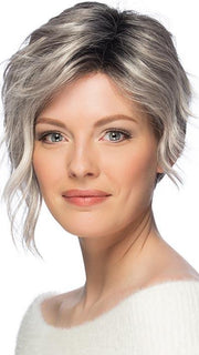 RYAN by ESTETICA in CHROMERT1B | Gray & White With 25% Medium Brown Blend & Off-Black Roots PPC MAIN IMAGE FB MAIN IMAGE