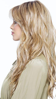 The long heat-friendly synthetic layers are accented by feathered bangs
