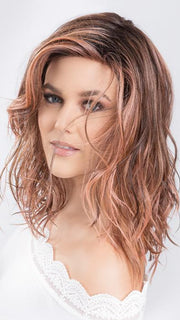 TABU by ELLEN WILLE in ROSEWOOD | Medium Dark Brown Roots that Melt into a Mixture of Saddle Brown and Terra-Cotta Tones